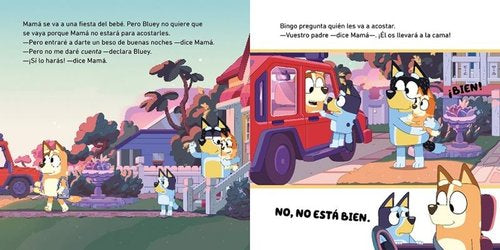 Bluey A la cama con papá
