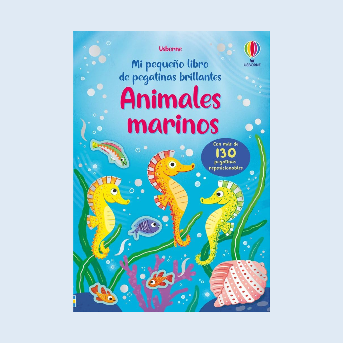 Mi pequeño libro de pegatinas brillantes Animales Marinos