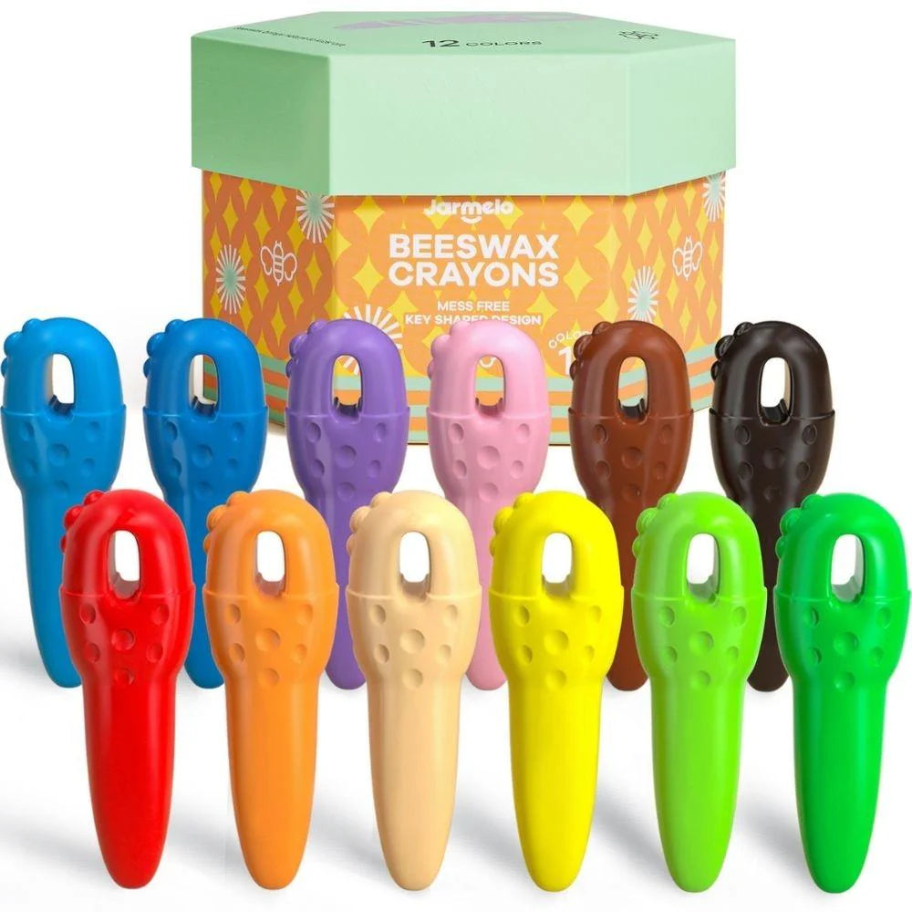 Jar Melo Crayones cera de abeja 12 colores