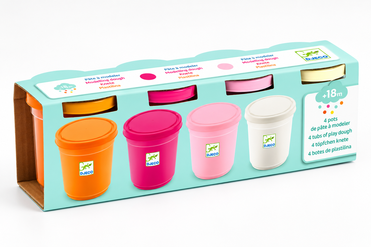 Djeco Plastilina 4 colores pastel