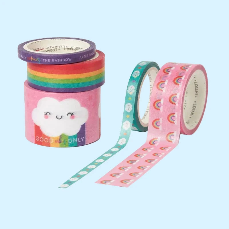 Legami Set 5 cintas adhesivas de papel Arcoíris