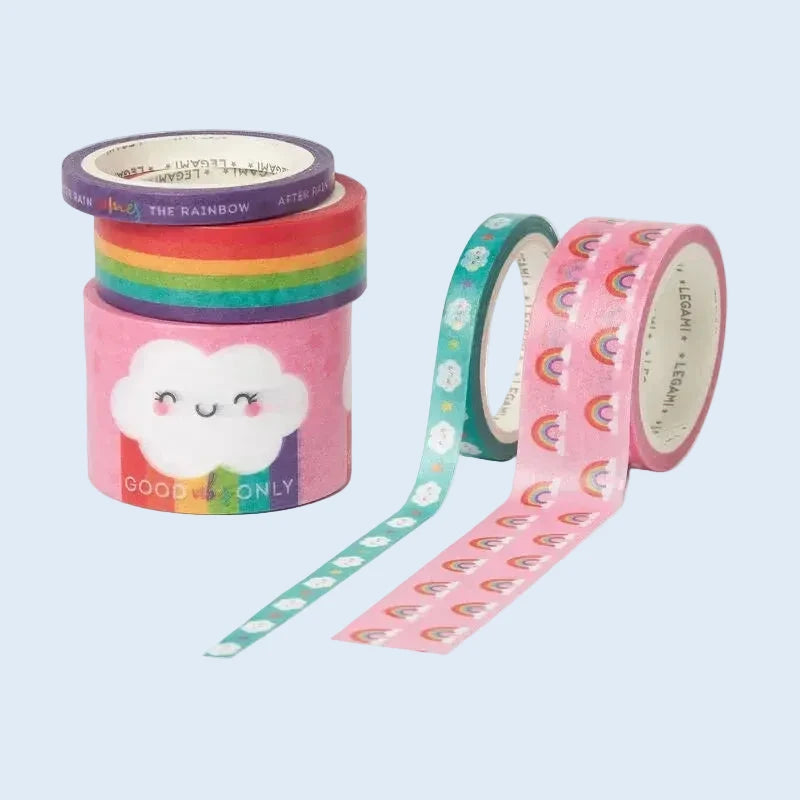 Legami Set 5 cintas adhesivas de papel Arcoíris