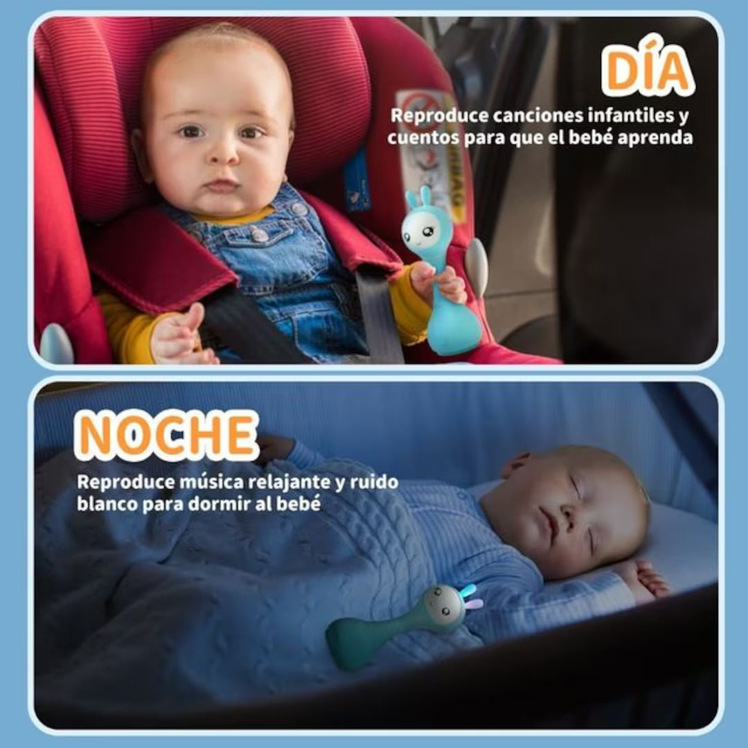 Alilo Smarty Bunny Azul Sonajero Interactivo e inteligente