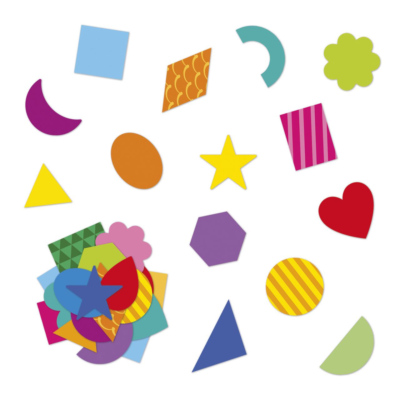 Janod Pegatinas 300 Formas geométricas 3 años