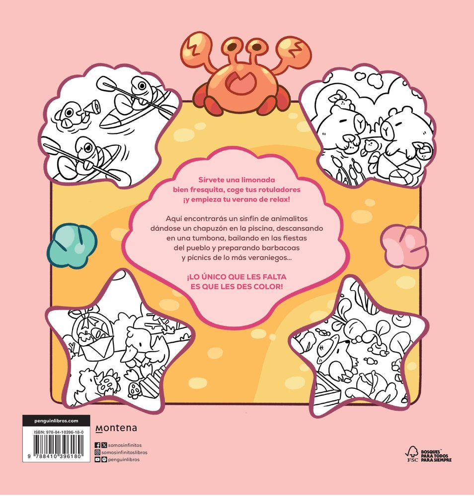 Un verano de relax Libro para colorear