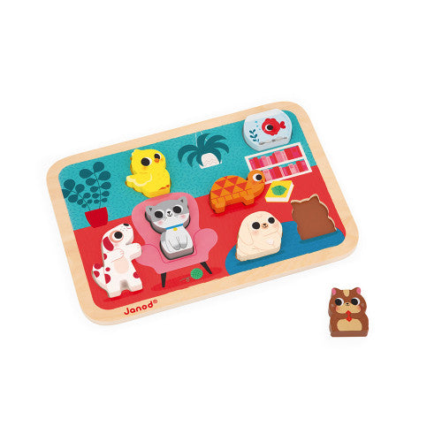 Janod Puzzle Encajable Mascotas