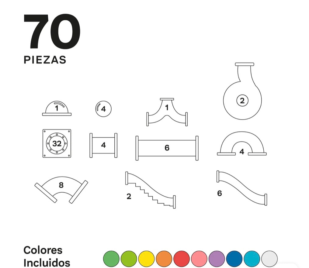 Imanix Slide Tobogán 70 piezas