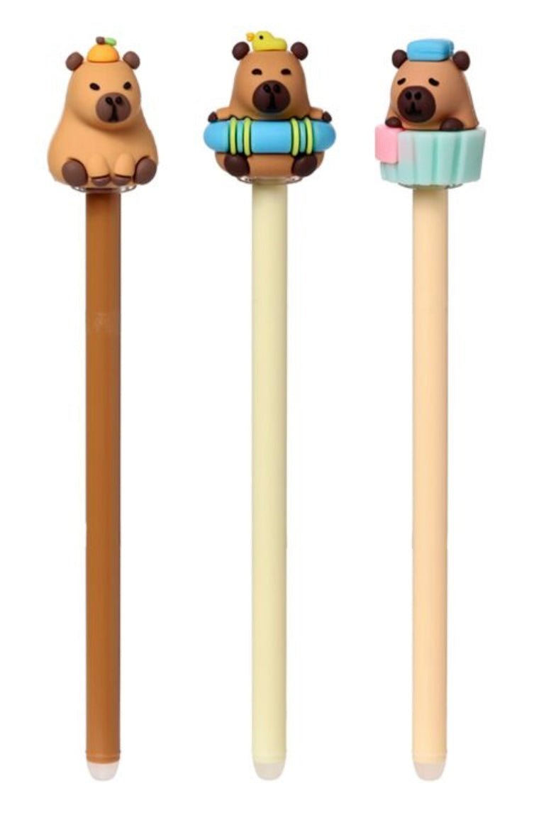 Roymart Bolígrafo capibara tinta azul borrable