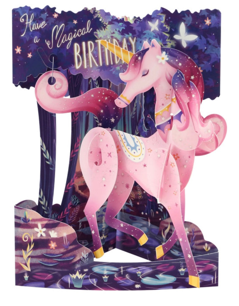 Swing Cards Postal de felicitación 3D Unicornio