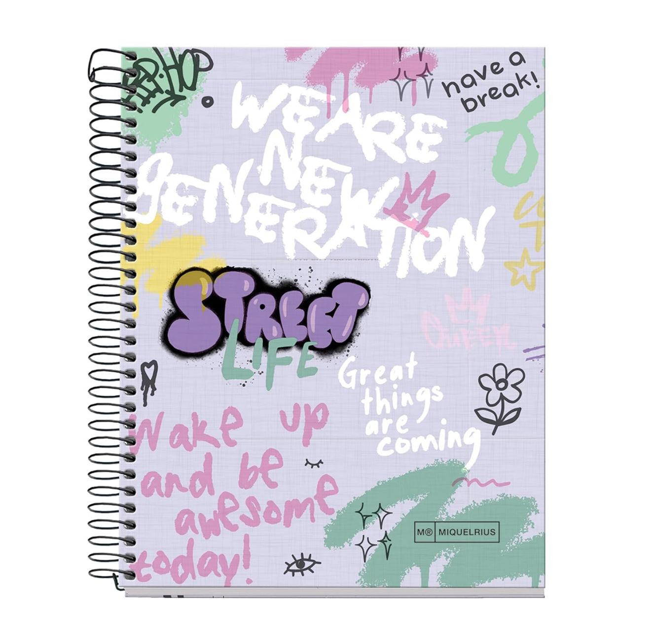 Miquelrius Cuaderno A5 120 Hojas Horizontal 70G Graffiti