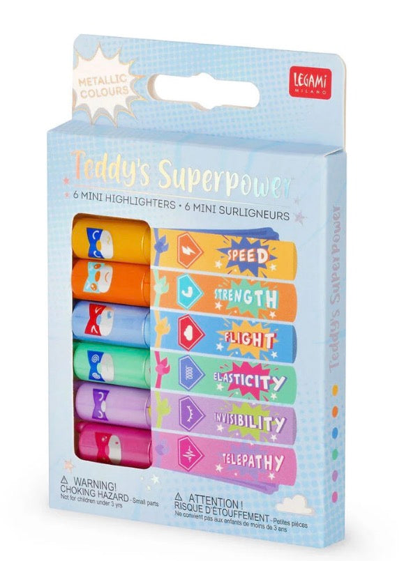 Legami set 6 mini subrayadores metalizados