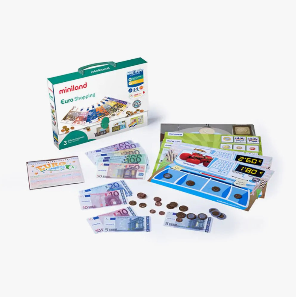 Miniland monedas y billetes Euro Shopping