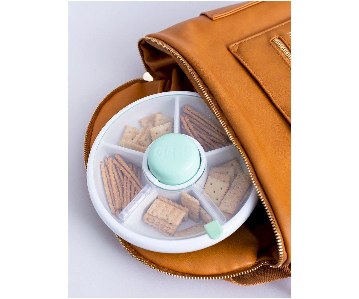 Gobe caja almuerzo spinner con correa de mano pequeña / Verde menta