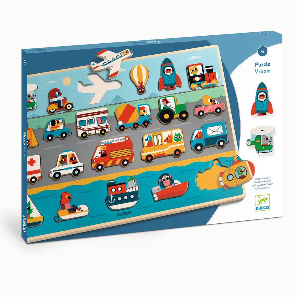 Djeco Puzzle Encajable Vroom