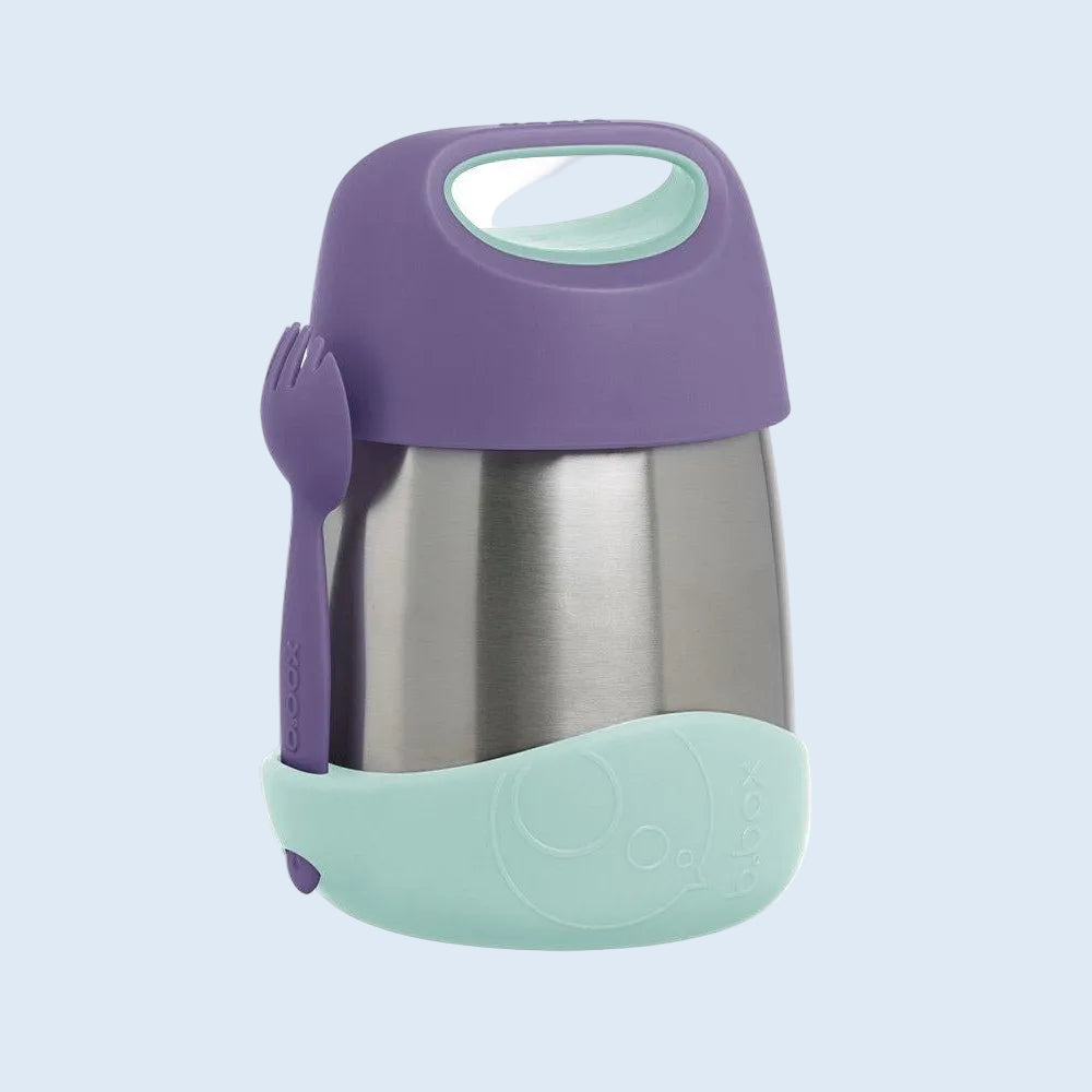 B.box Termo con cuchara/tenedor 335ml Lilac Pop