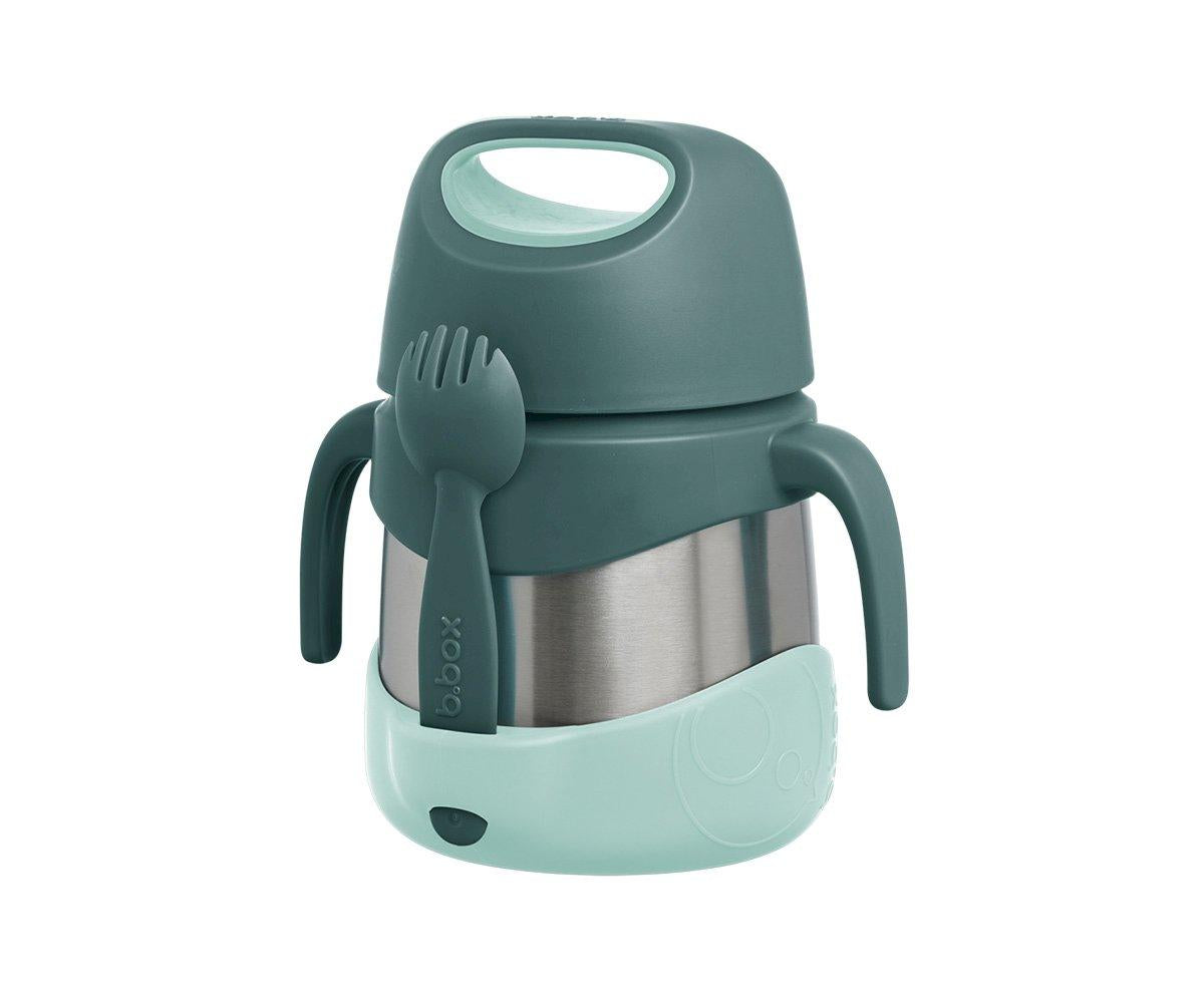 B.box Termo con cuchara/tenedor 335ml Emerald Forest