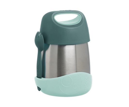 B.box Termo con cuchara/tenedor 335ml Emerald Forest