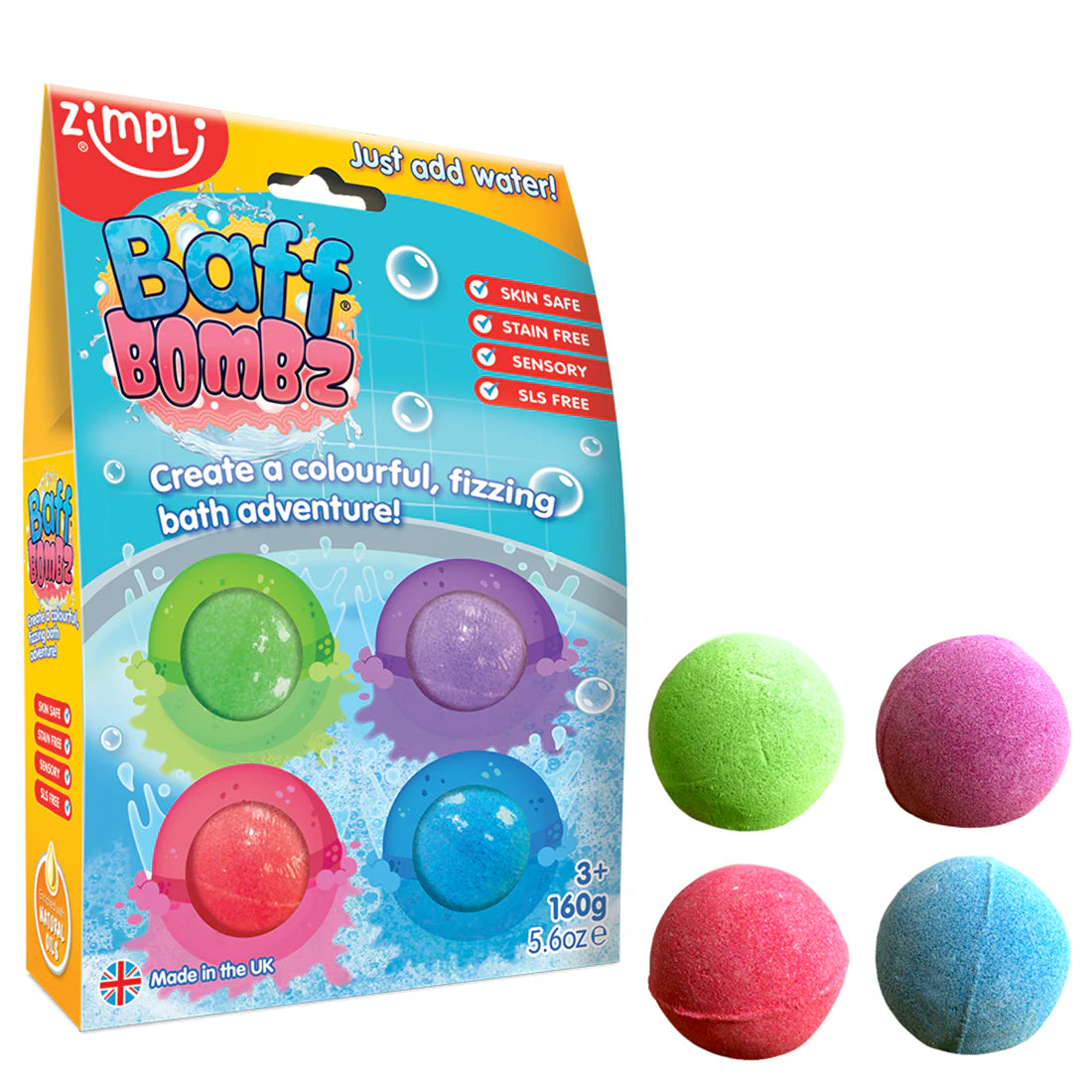 Zimpli pack 4 bombas baño (recambio pincel mágico)