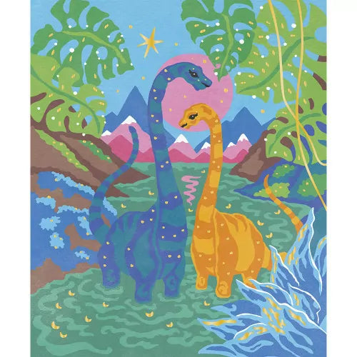 Janod Pintura por números acuarelas Dinosaurios