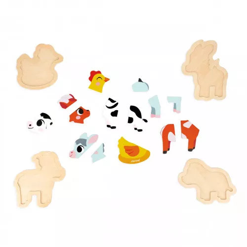 Janod Puzzles encajables evolutivos Granja
