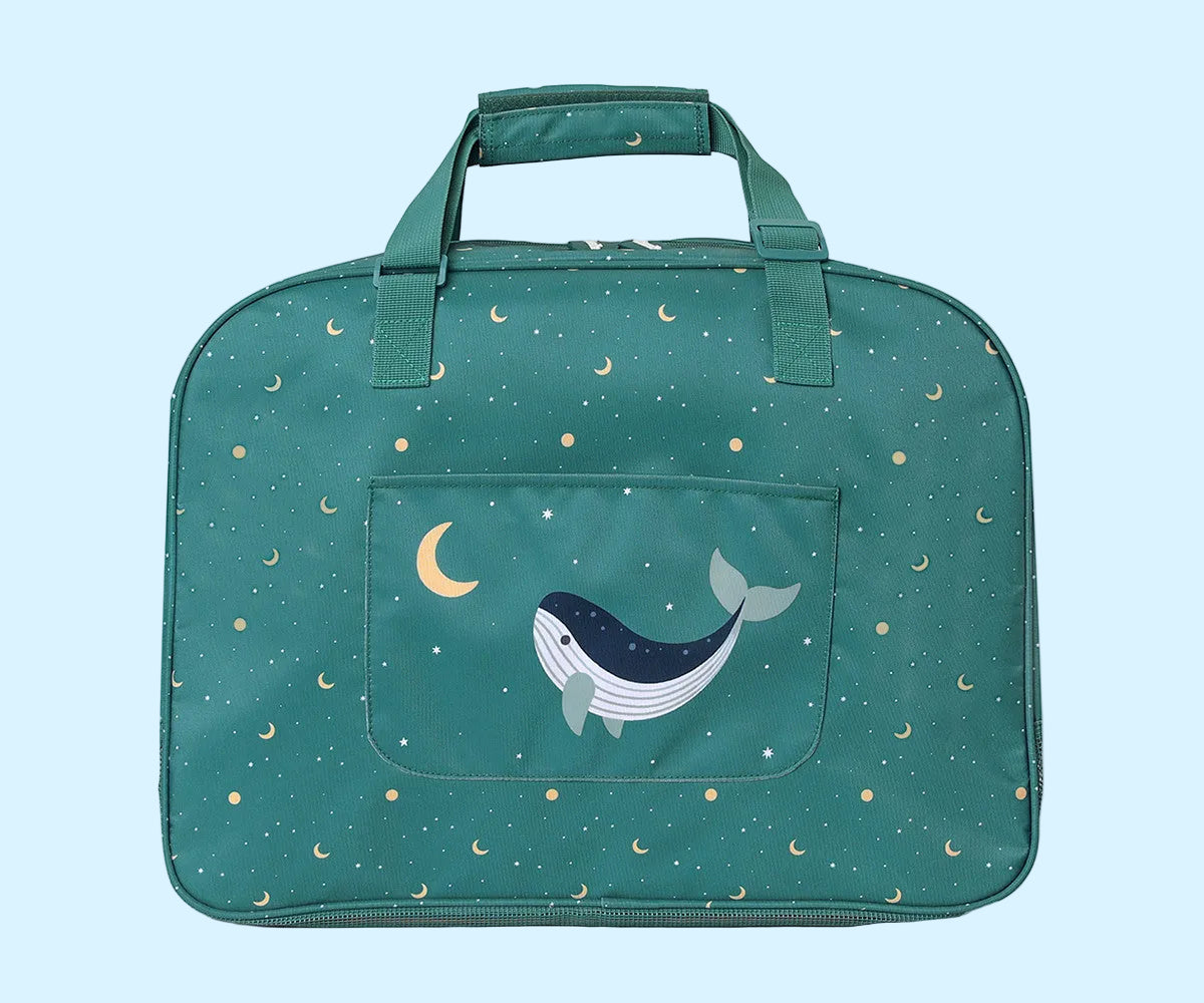 Tutete Bolso de playa con rejilla Whale Teal