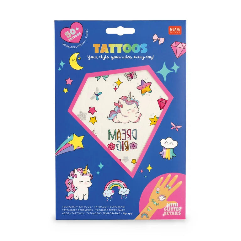 Legami Tatuajes temporales unicornio