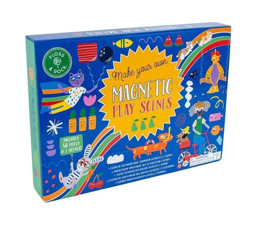 Floss&Rock Magnetic Play Scenes Animales divertidos