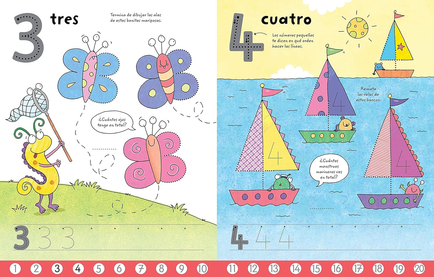 Usborne Libro pizarra Escribo los números