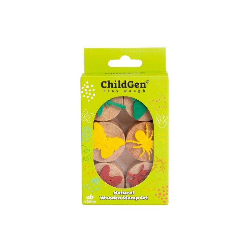 Childgen Sellos madera Insectos 6 Ud