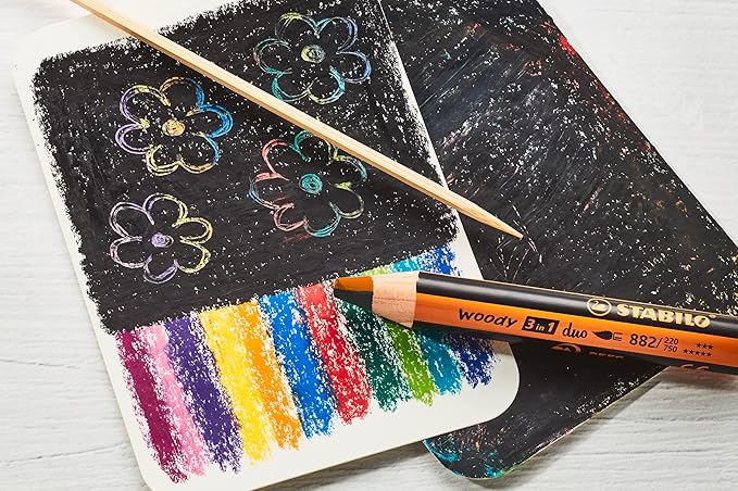 Stabilo Lápices Woody 3 en 1 Estuche 10 bicolores