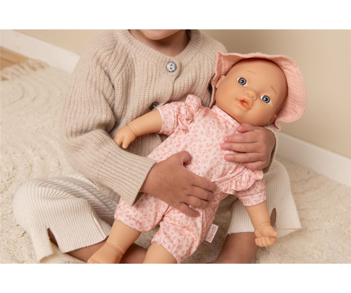 Little Dutch Ropa de muñeca rosa con flores