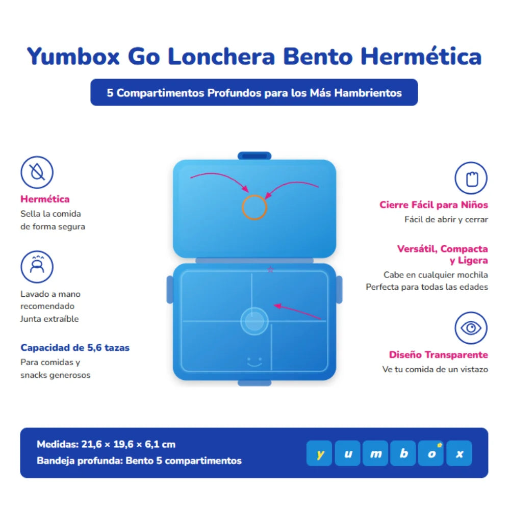 Yumbox Go Bento Box Miami Blue
