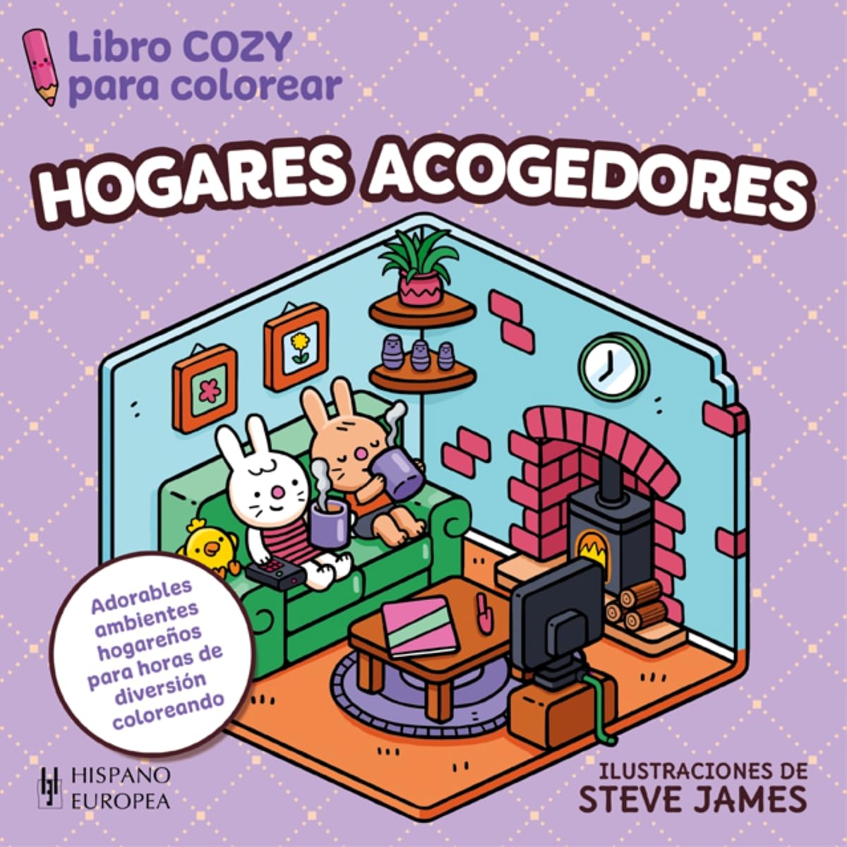 Cozy libro para colorear. Hogares acogedores
