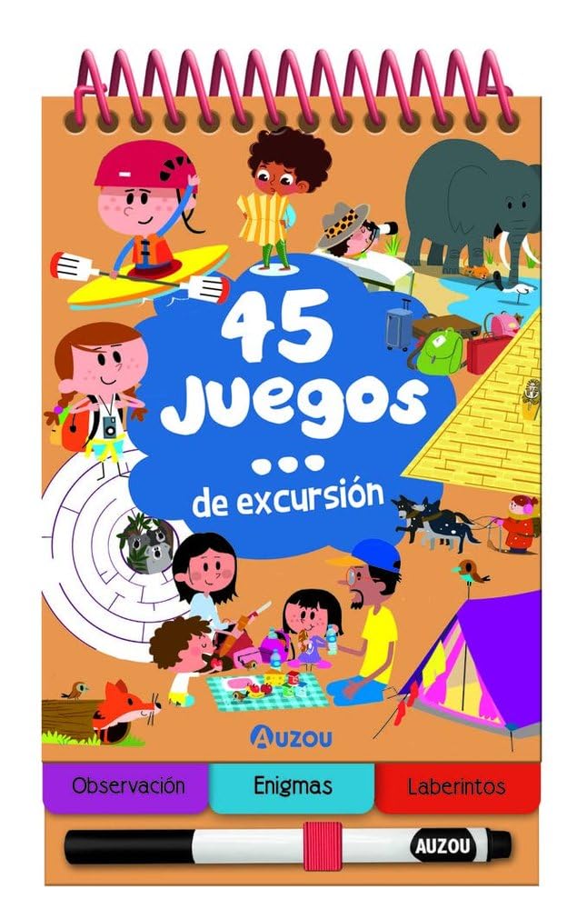 Auzou Libro pizarra 45 juegos… de excursión