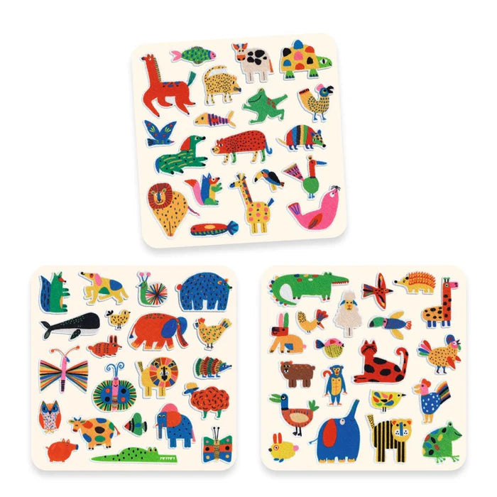 Djeco Pegatinas de fieltro Animales