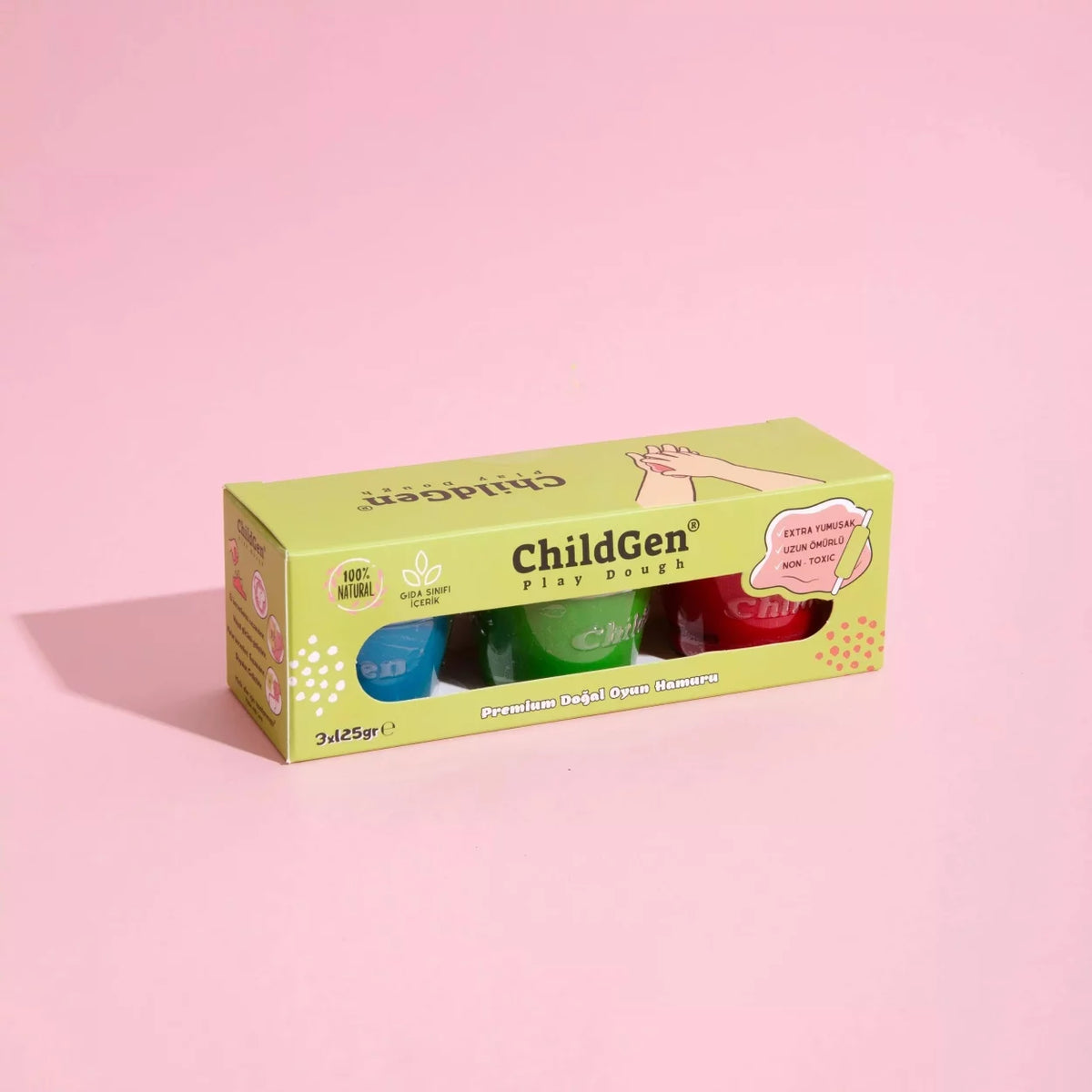 ChildGen Plastilina Verde, azul y rojo