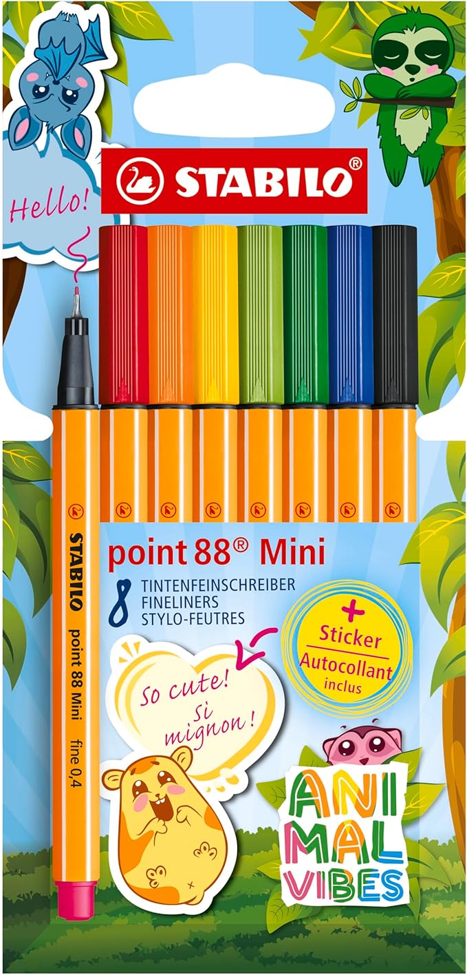 Stabilo Point 88 mini Pack 8 colores