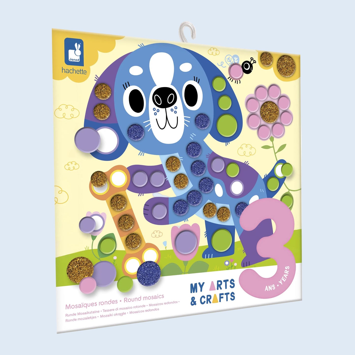 Janod Kit creativo Pegatinas redondas Mascotas