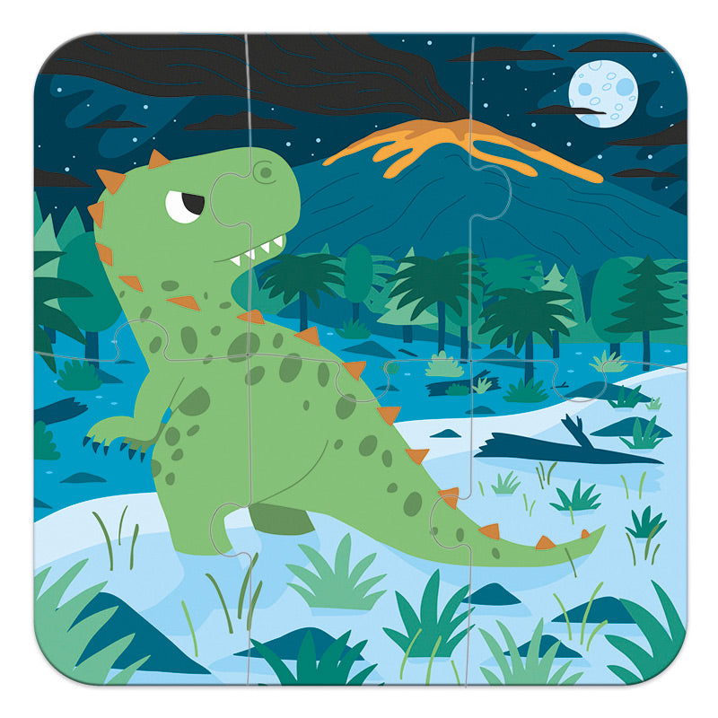 Janod Puzzle evolutivo 4 en 1 Dinosaurios