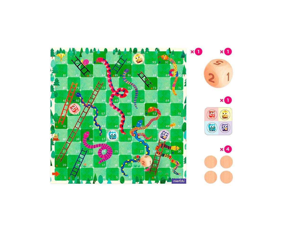 MierEdu Juego de viaje Serpientes y escaleras