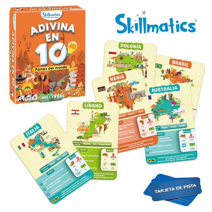 Ludilo Skillmatics Adivina en 10 Países del mundo