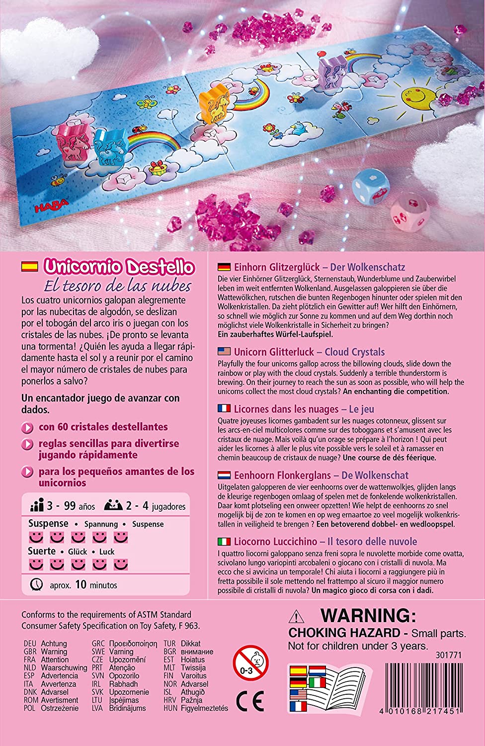 Haba Unicornio destello El tesoro de las nubes