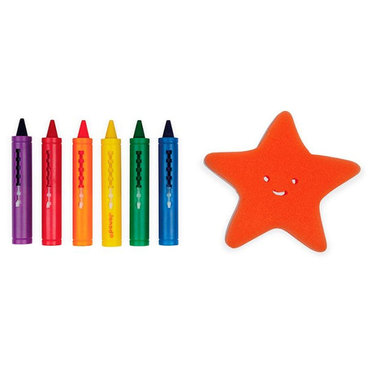 Janod Set 6 ceras de baño y esponja