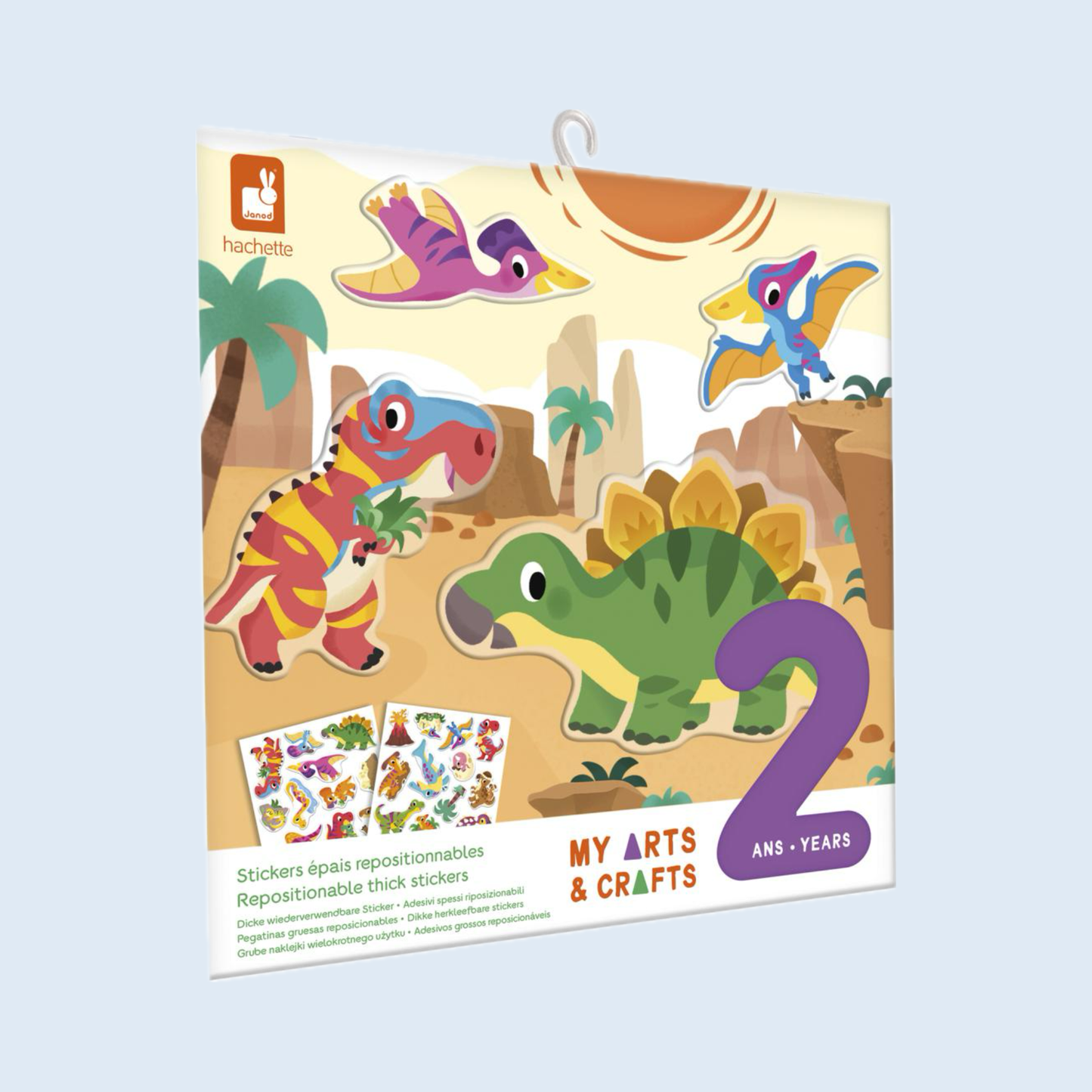 Janod Pegatinas reposicionables Dinos