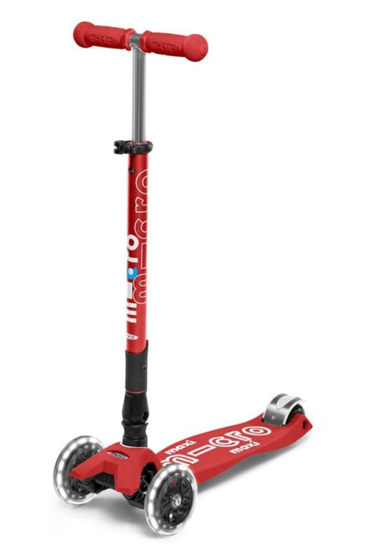 Micro Patinete Maxi Deluxe Plegable Rojo