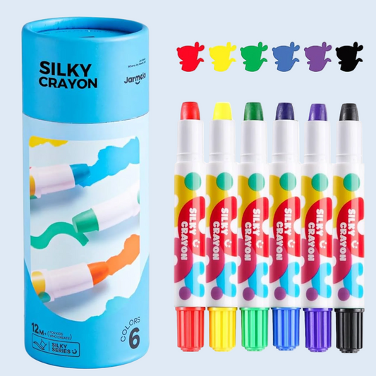 Jar Melo Crayones lavables suaves 6 y 12 colores