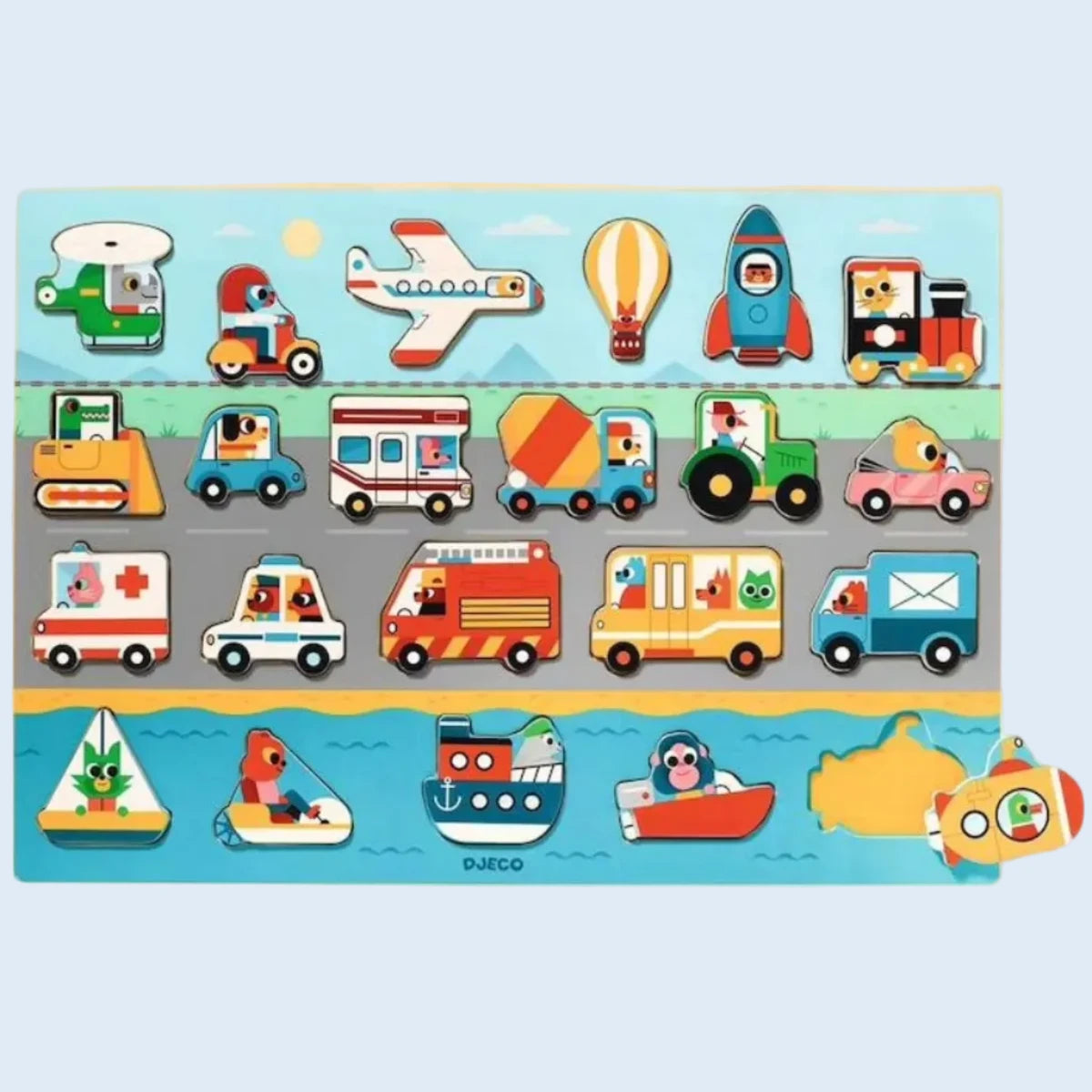 Djeco Puzzle Encajable Vroom
