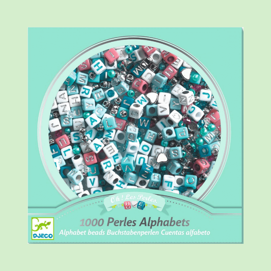 Djeco Letras y abalorios plateado