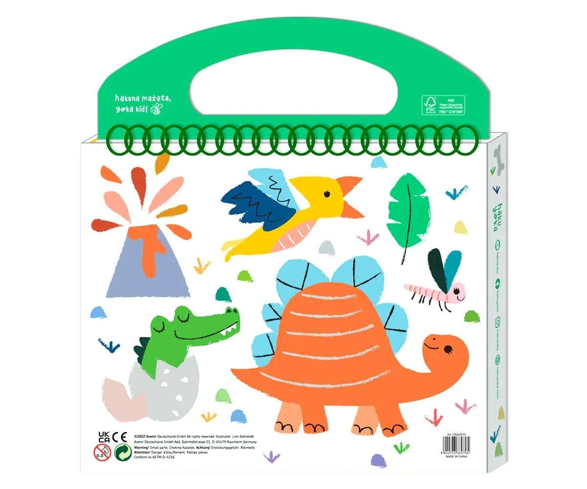 Haku Yoka Mi primer kit para colorear Dinosaurios