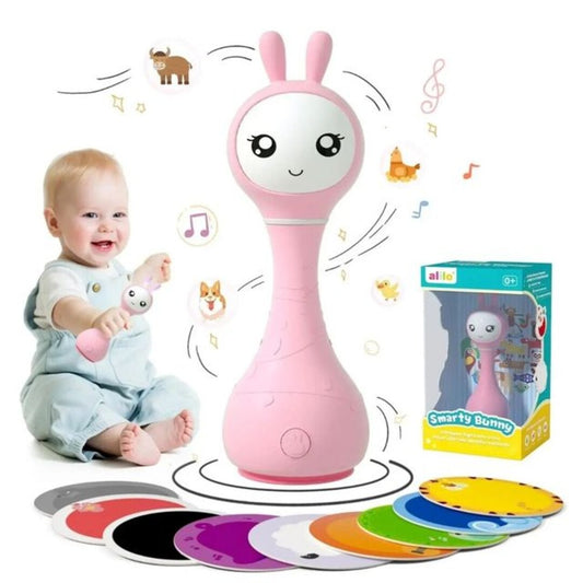 Alilo Smarty Bunny Rosa Sonajero interactivo e inteligente